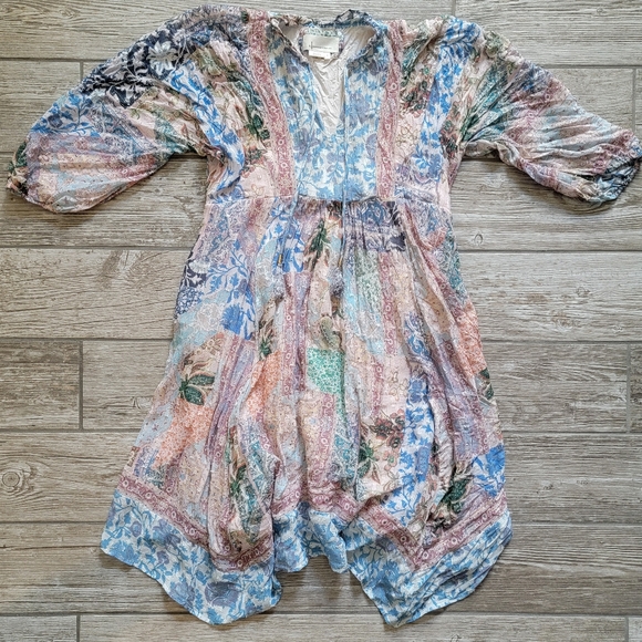 Anthropologie Flowy Bohemian Midi Dress - Picture 4 of 7